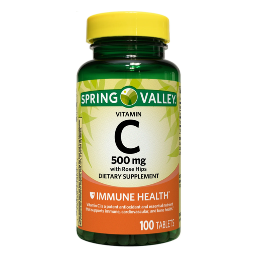 Vitamina C Spring Valley 500 mg 100 Tabletas