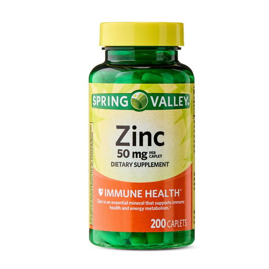Vitamina Zinc Spring Valley 50 mg 200 tabletas