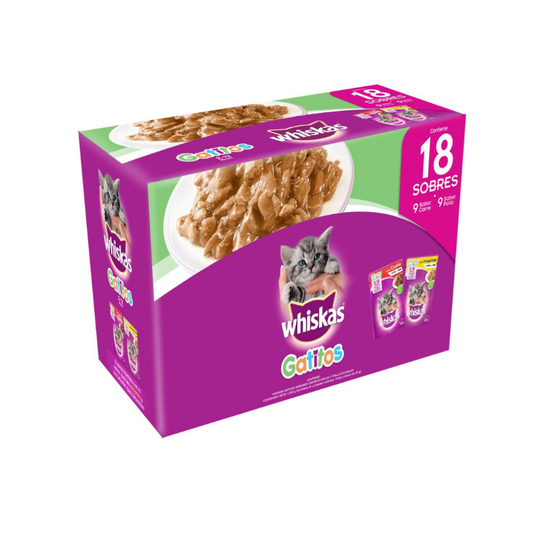Alimento Húmedo Gatitos Whiskas 18 Unidades 85 g
