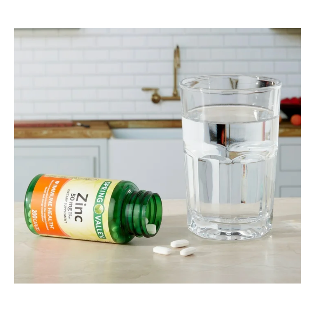 Vitamina Zinc Spring Valley 50 mg 200 tabletas