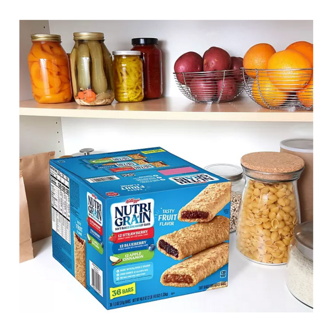 Barra de cereal Nutri Grain Kelloggs 36 unidades