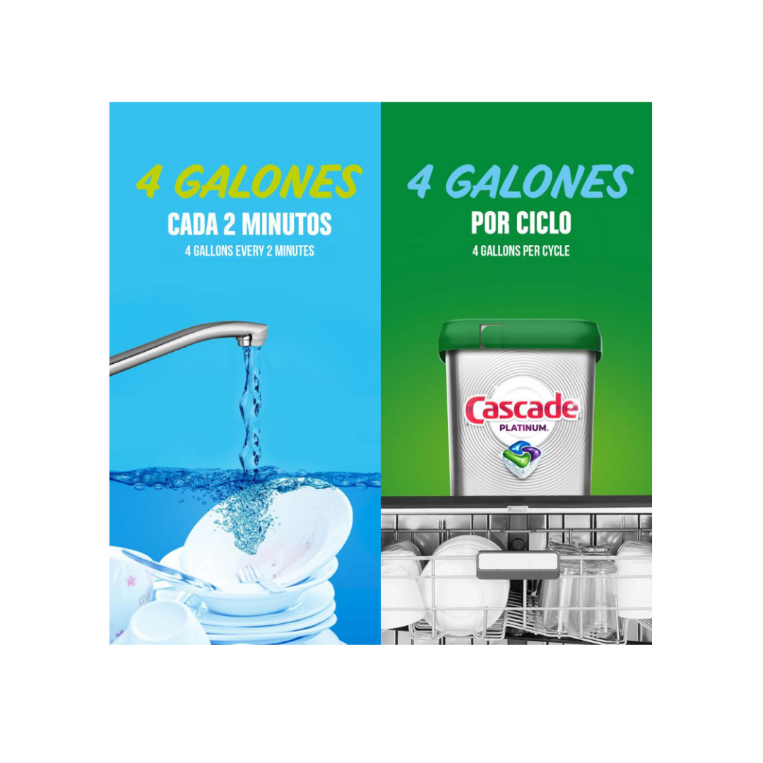 Detergente para Lavavajillas Cascade Platinum Plus 81 Und