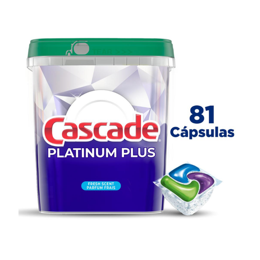 Detergente para Lavavajillas Cascade Platinum Plus 81 Und