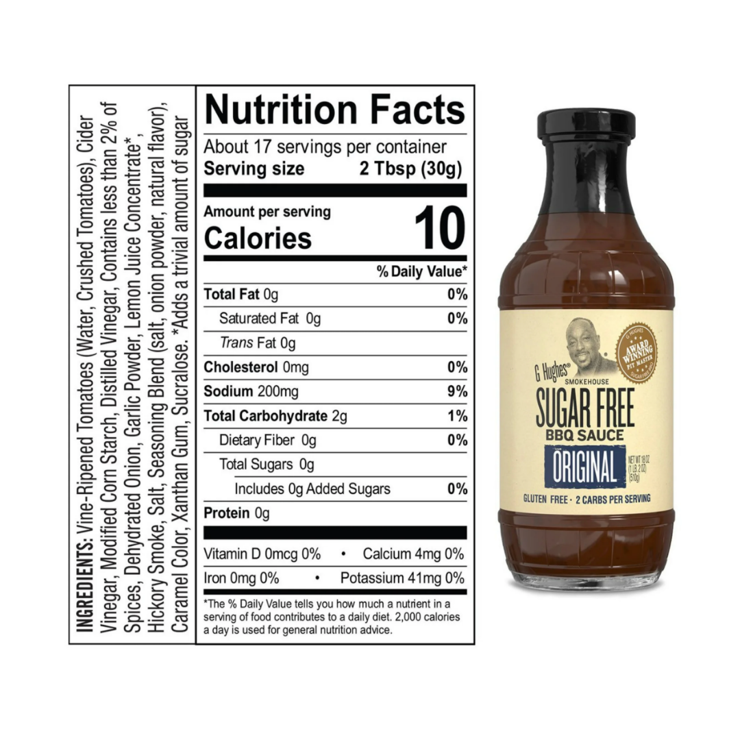 G Hughes orignal Salsa BBQ sin azucar 510 gr