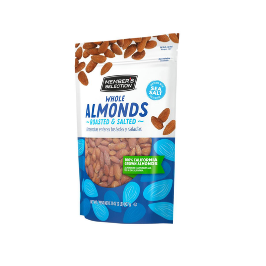 Almendras con sal Member's Selection 907 g / 32 oz