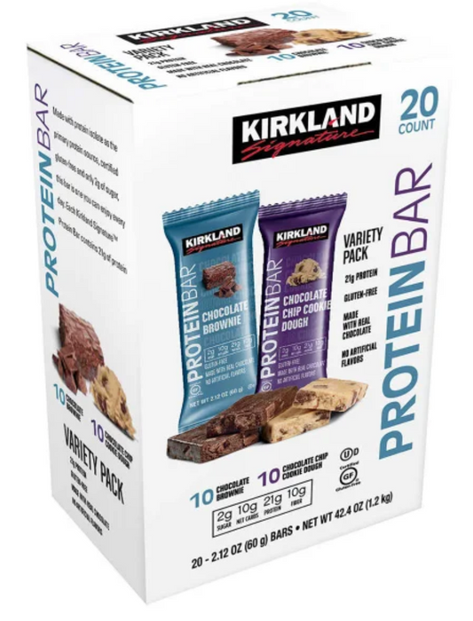 Barras de Proteina Kirkland 20 Unidades 21 gr proteína