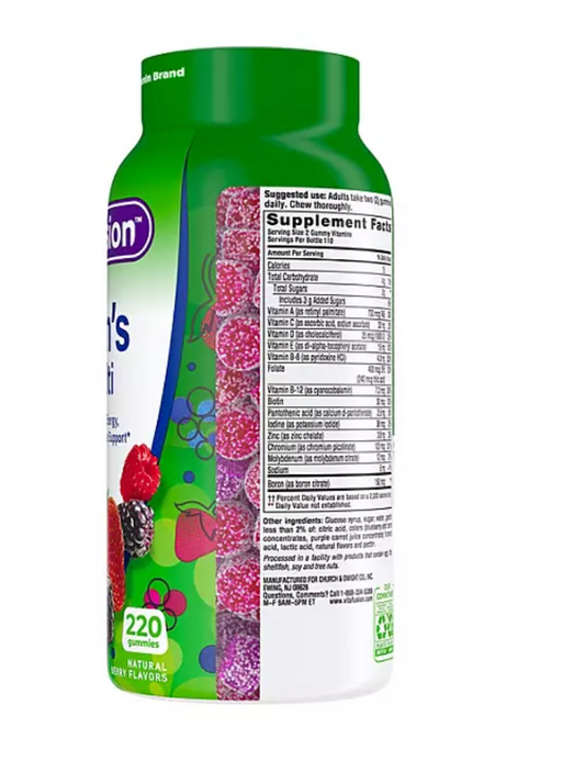 VitaFusion multivitamínico Hombre 220 gomitas