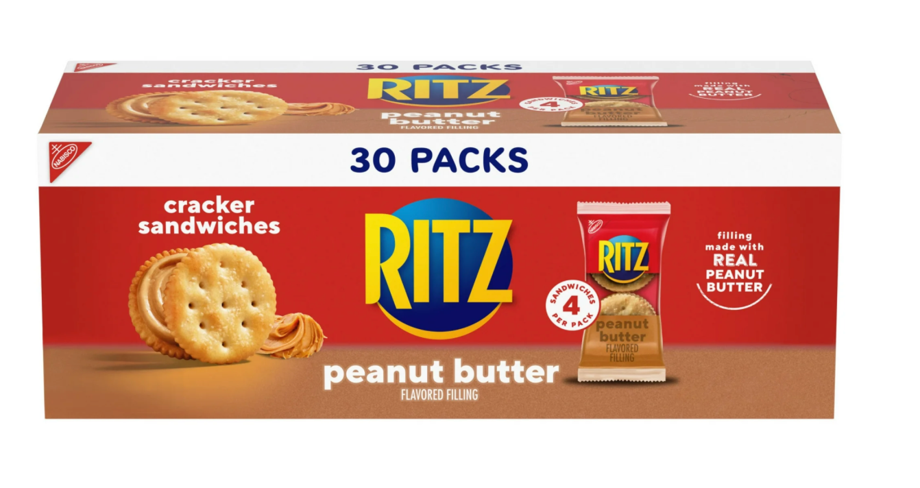 Galletas Ritz Sandwiches Mantequilla de Maní 30 Unidades