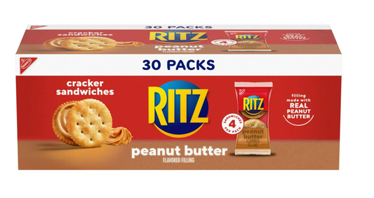 Galletas Ritz Sandwiches Mantequilla de Maní 30 Unidades